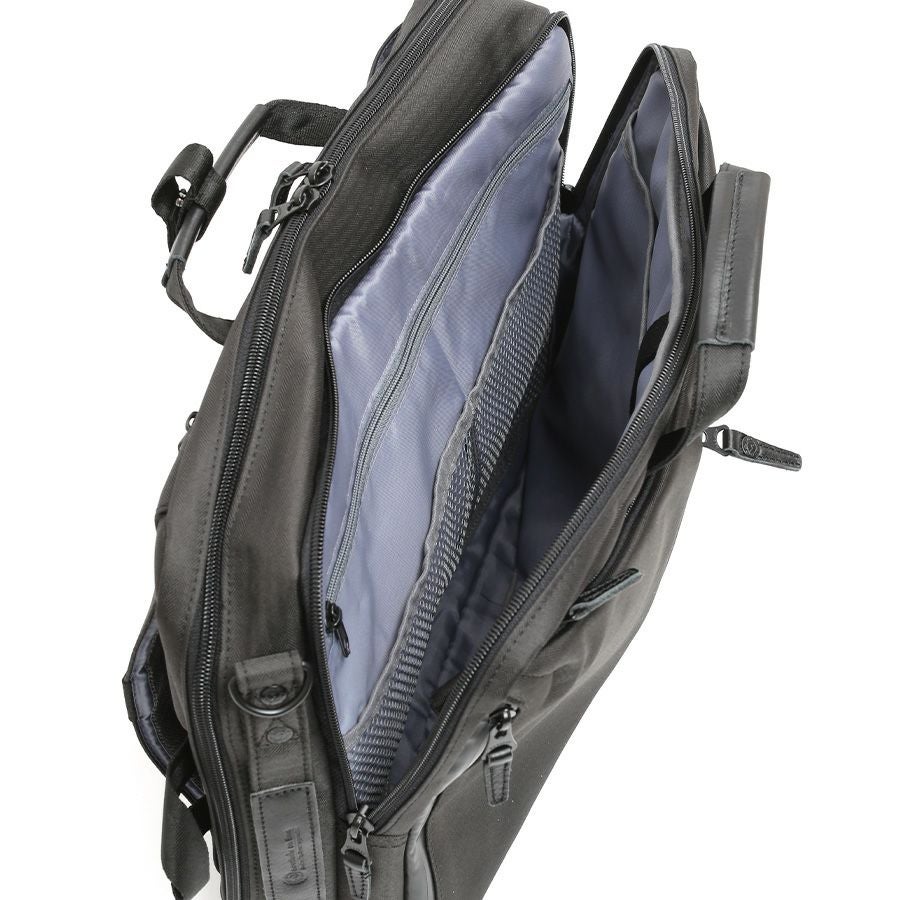 moustache on time 3wayビジネスバッグ 撥水ヘリンボーンポリ×コーティングポリ×牛革 JJT-2068