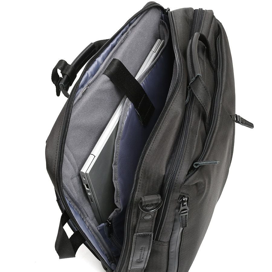 moustache on time 3wayビジネスバッグ 撥水ヘリンボーンポリ×コーティングポリ×牛革 JJT-2068