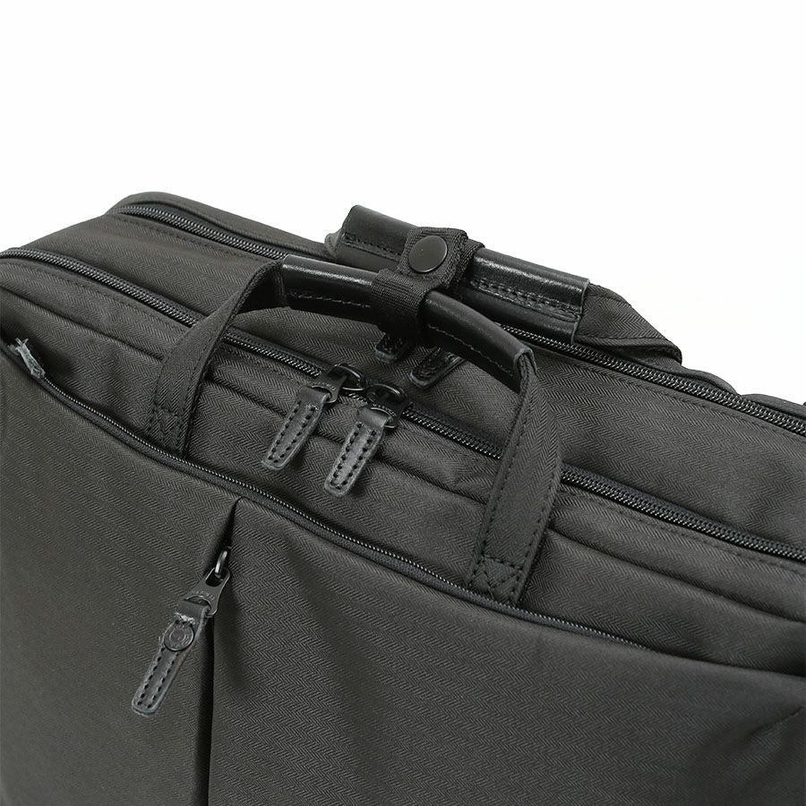 moustache on time 3wayビジネスバッグ 撥水ヘリンボーンポリ×コーティングポリ×牛革 JJT-2068