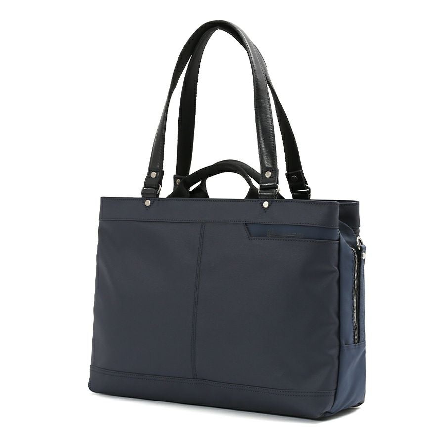 moustache on time ダブルハンドル３層トートブリーフバッグ Corduraコーティングポリ×牛革 JDF-2710