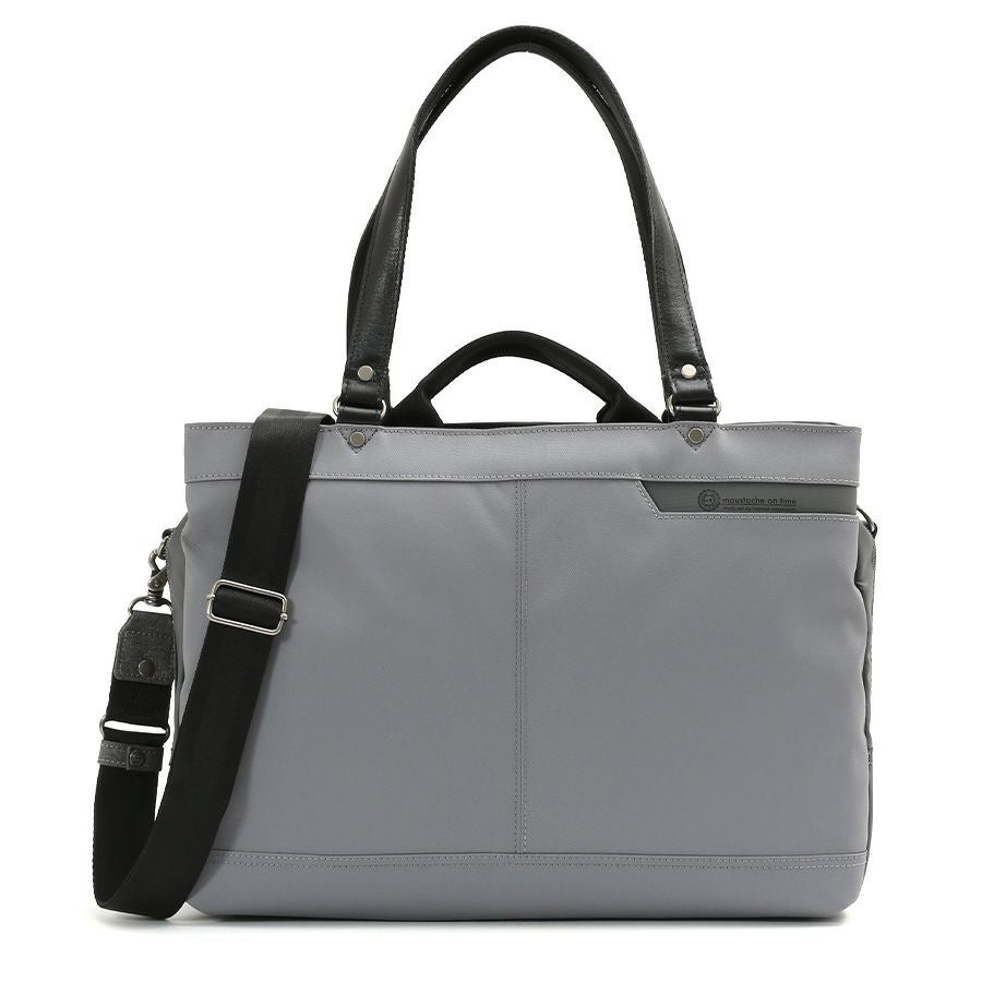 moustache on time ダブルハンドル３層トートブリーフバッグ Corduraコーティングポリ×牛革 JDF-2710