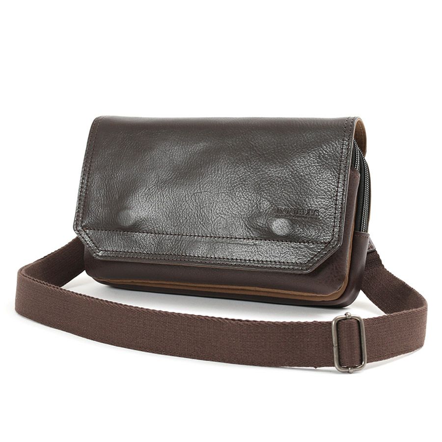 公式】 DOUBLES 2WAYクラッチショルダーバッグ 牛革×撥水キャンバス