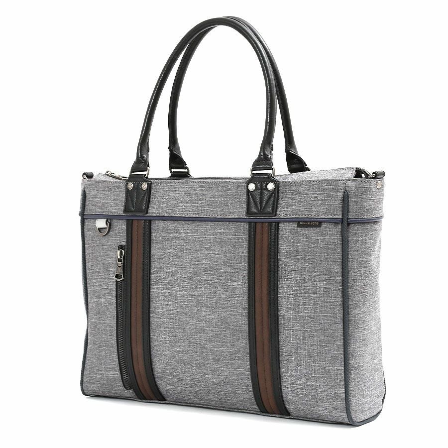 moustache on time 2WAYブリーフトート 杢調ポリ×合皮×牛革 JHZ-2720