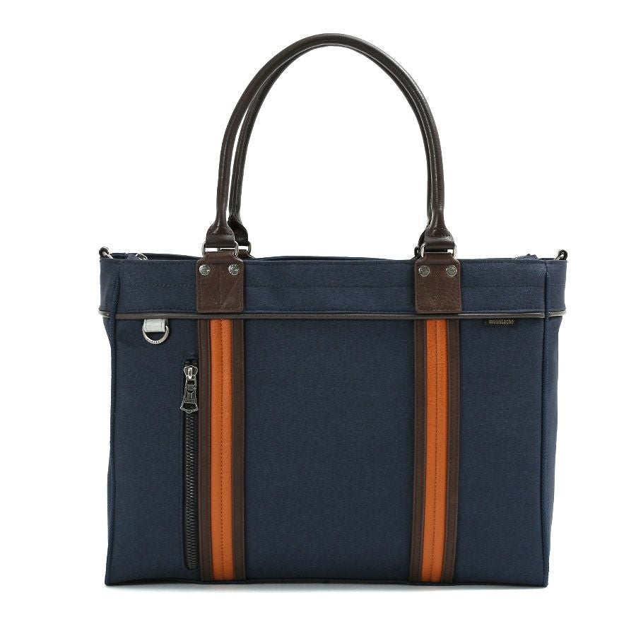 moustache on time 2WAYブリーフトート 杢調ポリ×合皮×牛革 JHZ-2720