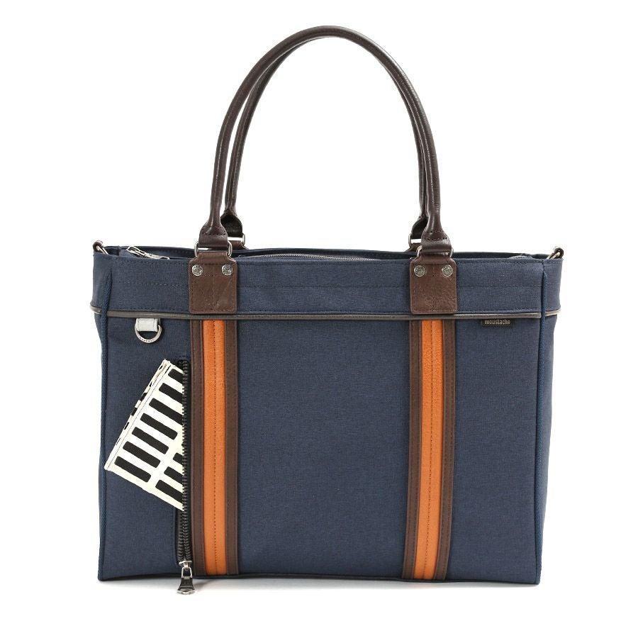 moustache on time 2WAYブリーフトート 杢調ポリ×合皮×牛革 JHZ-2720