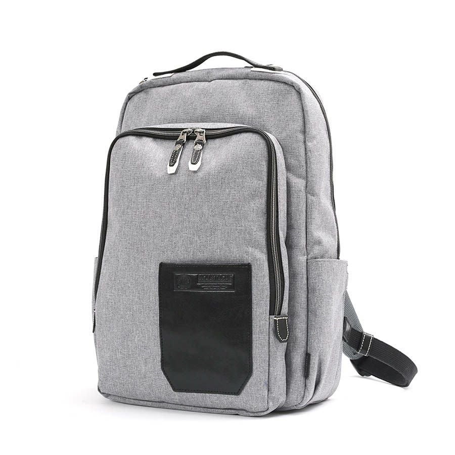 公式】 MOUSTACHE スクエアリュックサック 杢ポリ×牛革 BMX-0513