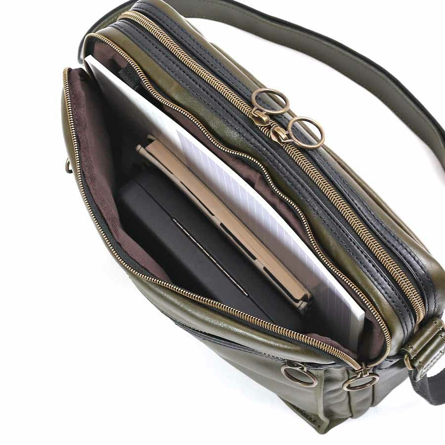 公式】 DOUBLES ショルダーバッグ 牛革 BCG-7405 ハーヴェスト