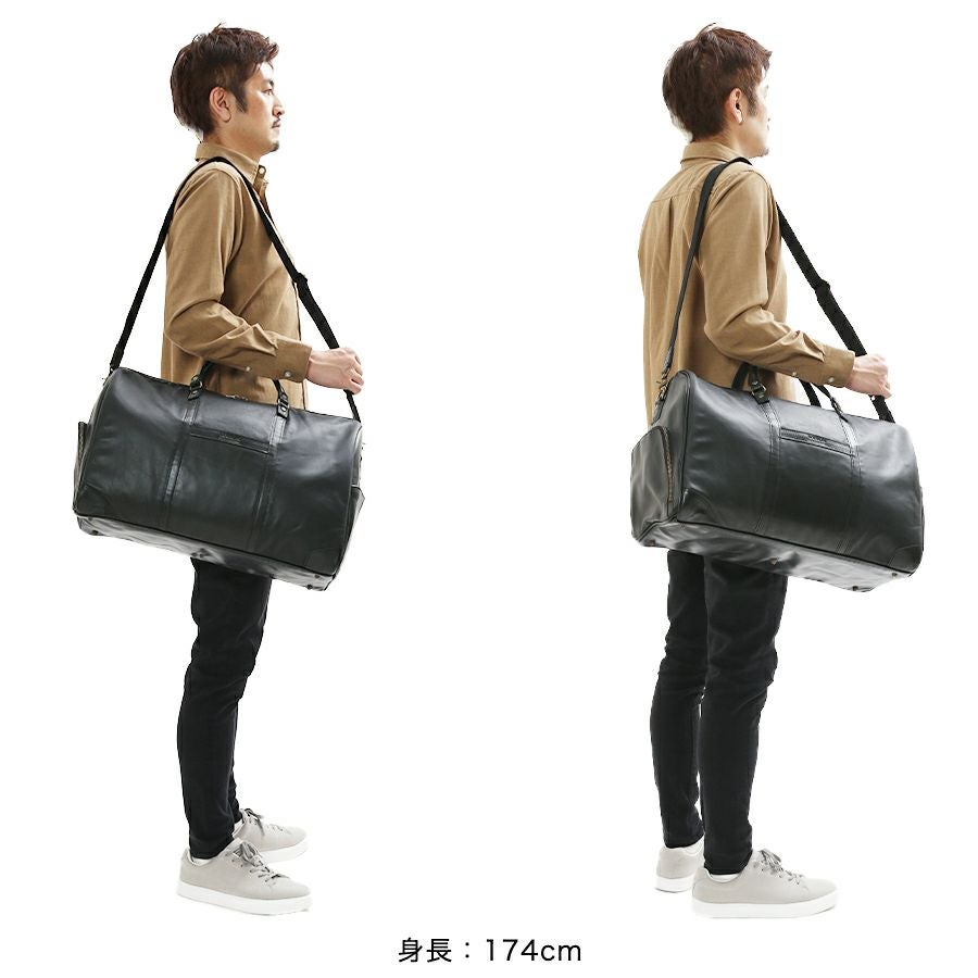 公式】 DOUBLES レザーボストンバッグ イタリアンソフト牛革＆馬革