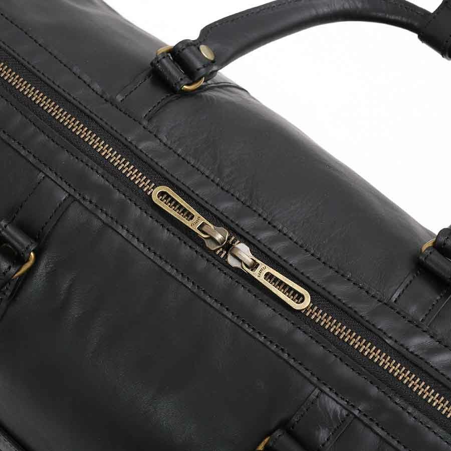 公式】 DOUBLES レザーボストンバッグ イタリアンソフト牛革＆馬革