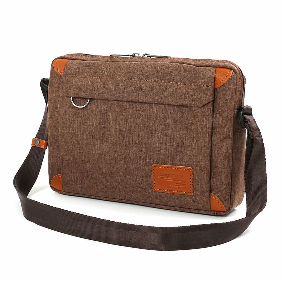 公式】 MOUSTACHE ショルダーバッグ 杢調ポリ×牛革 JRJ-0350