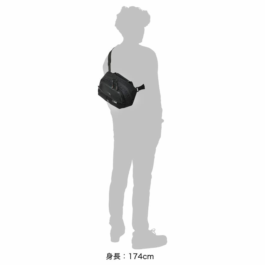discod 黒 スリングバッグ 公式】 DSBK スリングバッグ MOONLIGHT OXTEX.×イタリアンレザー KOH