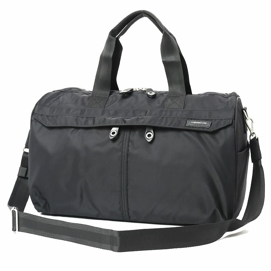 公式】 MOUSTACHE トラベルボストンバッグ(S) ナイロンツイルx杢調