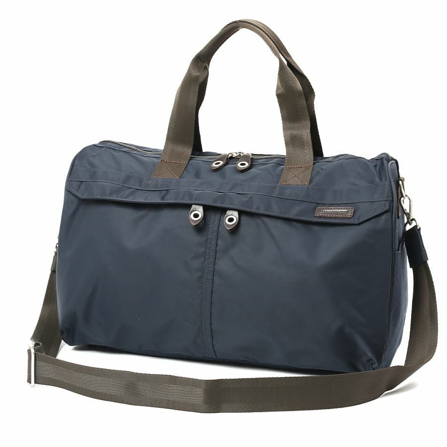 公式】 MOUSTACHE トラベルボストンバッグ(S) ナイロンツイルx杢調