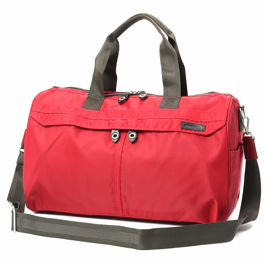 公式】 MOUSTACHE トラベルボストンバッグ(S) ナイロンツイルx杢調