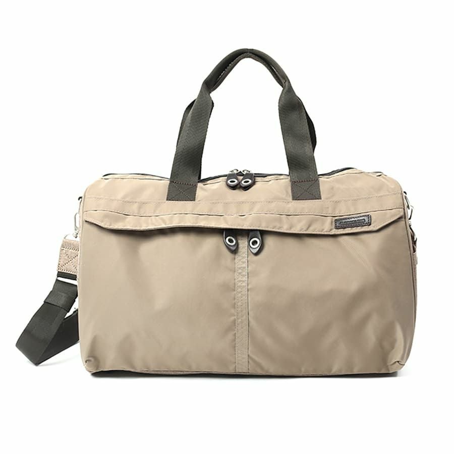 公式】 MOUSTACHE トラベルボストンバッグ(S) ナイロンツイルx杢調