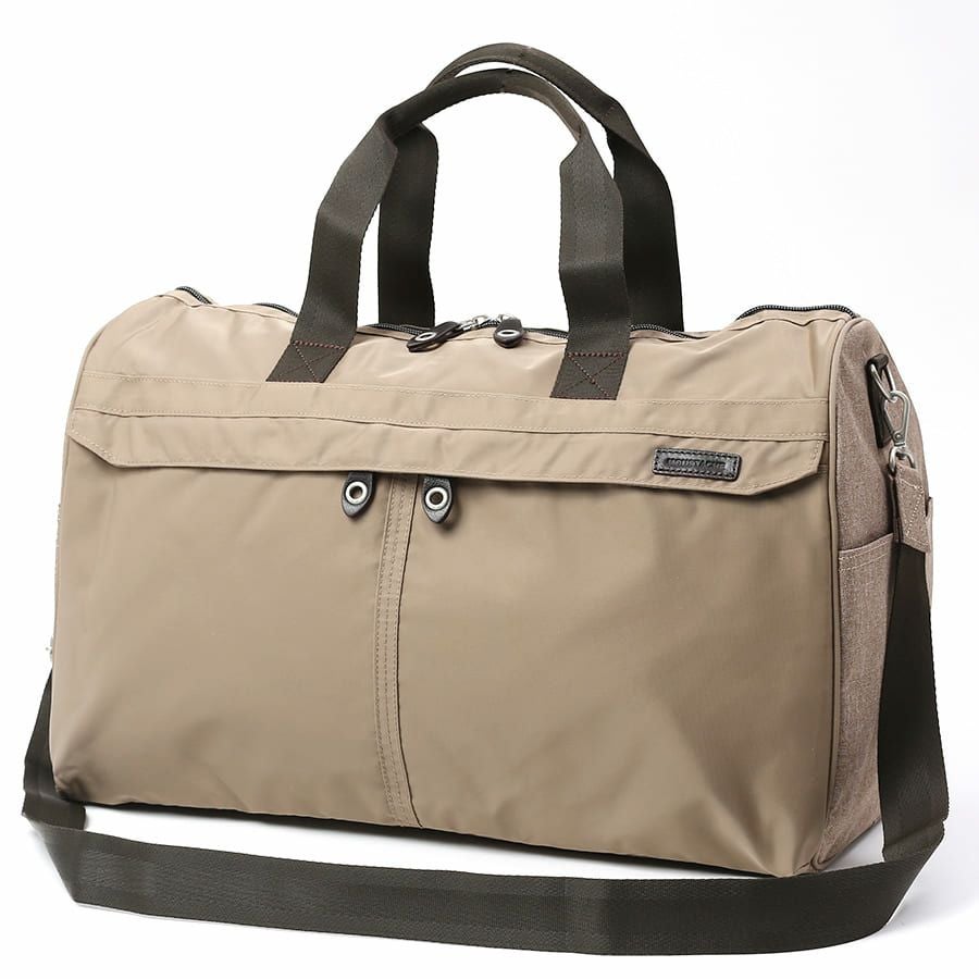 MOUSTACHE トラベルボストンバッグ(M) ナイロンツイルx杢調ポリエステル BFV-4481