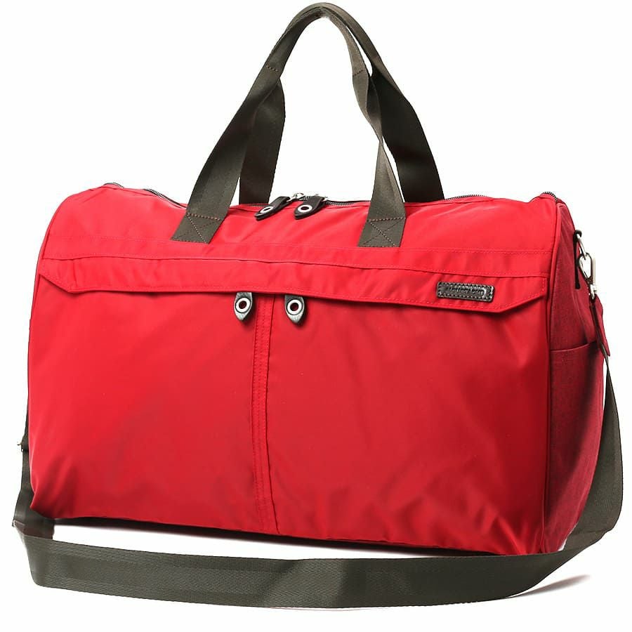 公式】 MOUSTACHE トラベルボストンバッグ(M) ナイロンツイルx杢調