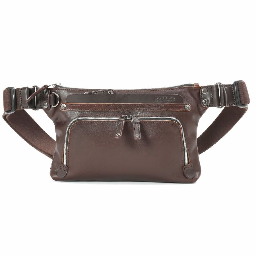 公式】 DOUBLES ウエストバック 牛革×イタリアンヌメ牛革×ナイロン YRX