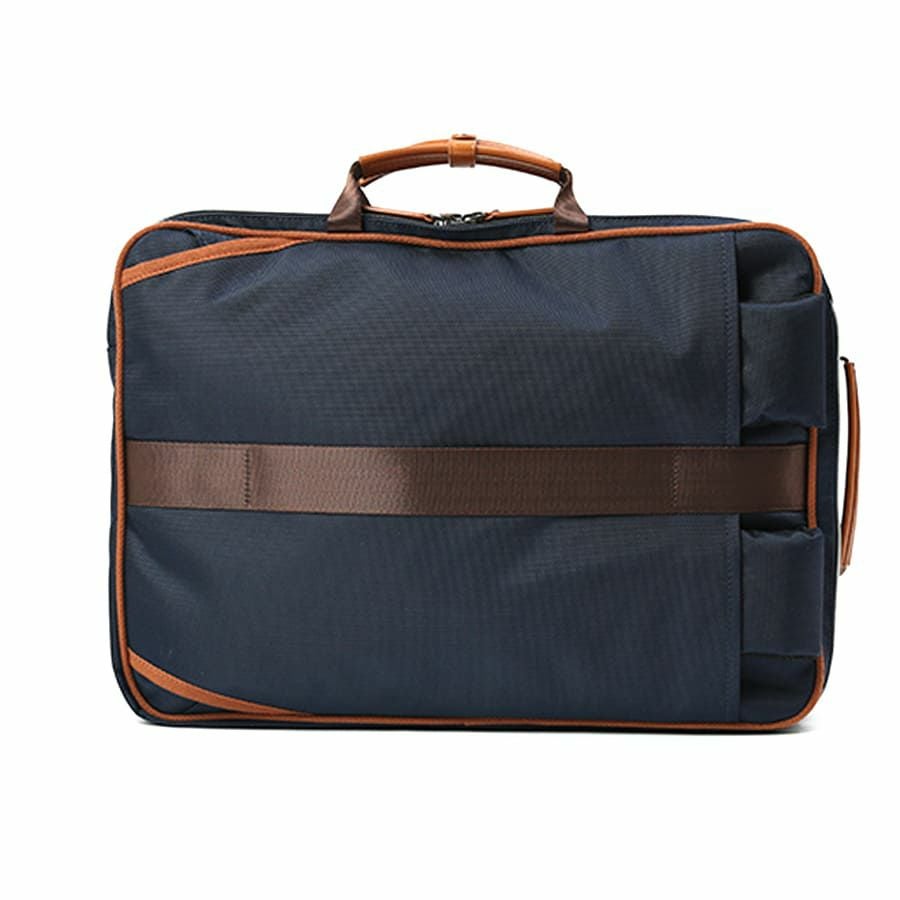 公式】 moustache on time 3WAYビジネスバッグ ポリエステル×合皮×牛革