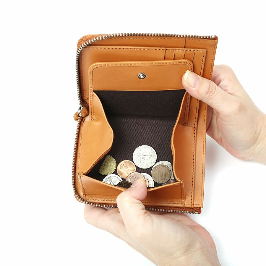 公式】 DOUBLES L字ファスナー財布M ベビーカーフ牛革 WSL-7621