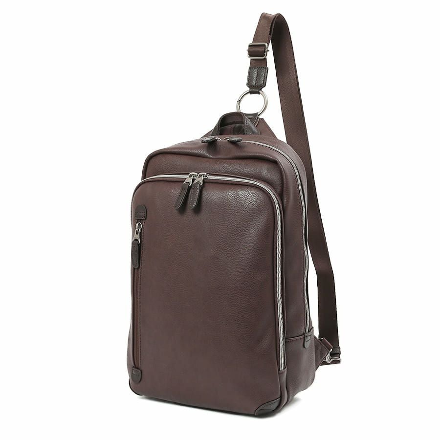 公式】 MOUSTACHE 2WAYボディリュック シュリンク合皮×牛革 JGH-4649