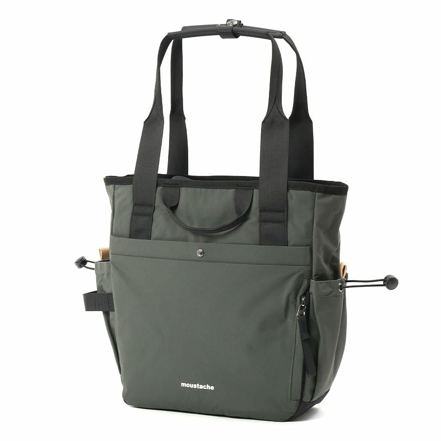 公式】 MOUSTACHE トートバッグ シワ加工ナイロン MEG-4429