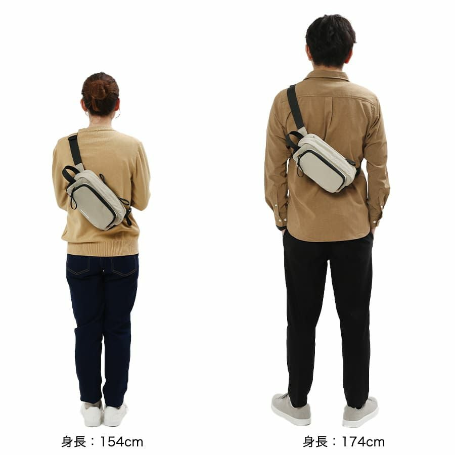 MOUSTACHE ウエストバッグ シワ加工ナイロン MEG-4431