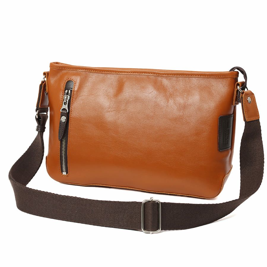 公式】 DOUBLES 横型ショルダーバッグ 牛革×イタリアンヌメ牛革 JPU