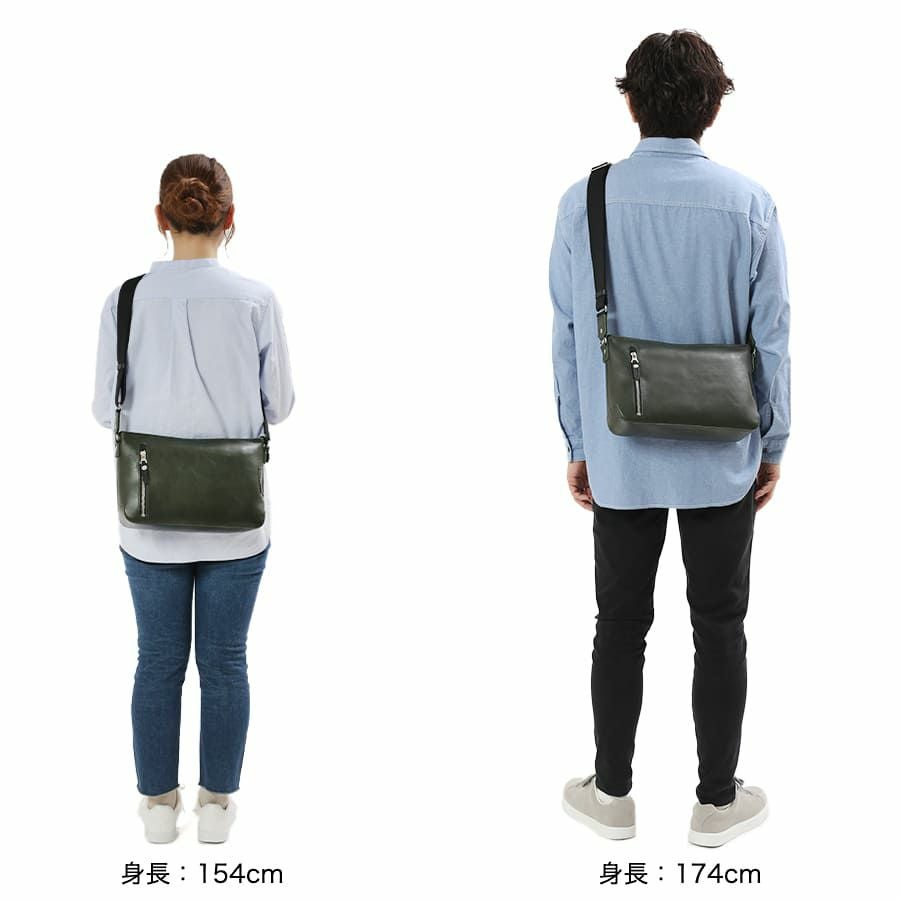 公式】 DOUBLES 横型ショルダーバッグ 牛革×イタリアンヌメ牛革 JPU