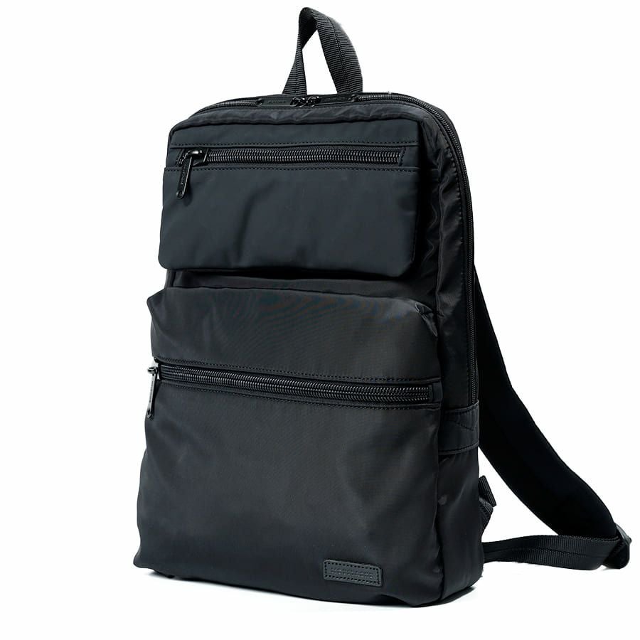 公式】 MOUSTACHE リュックサック マットポリエステル×ラバー調合皮