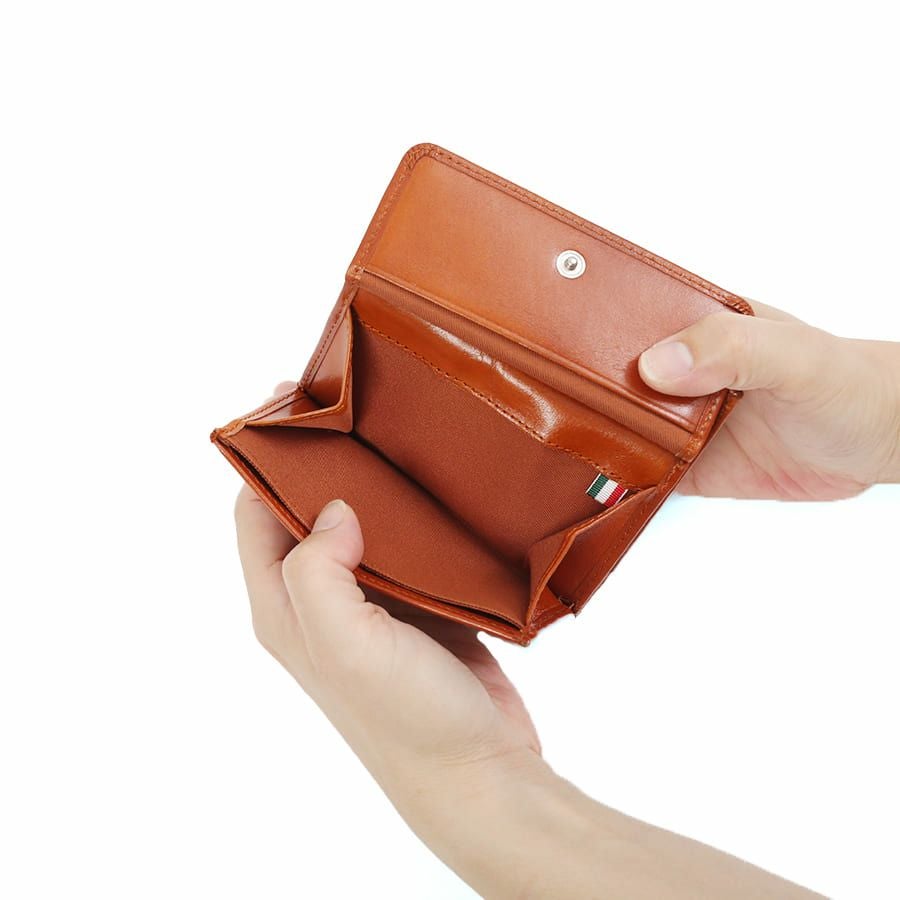 ２つ折り財布 MURA（ムラ） 財布 やぎ革レザー 隠しポケット付 スリム 二つ折り財布