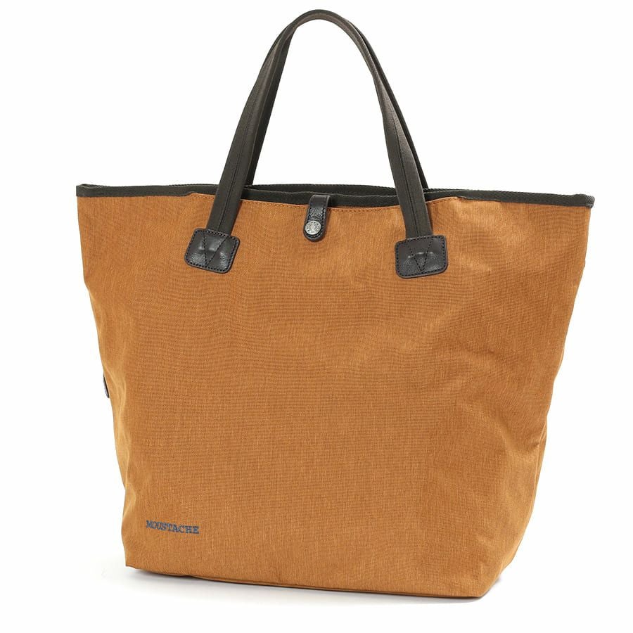 MOUSTACHE トートバッグ 杢調ポリ×牛革 JTD-4832