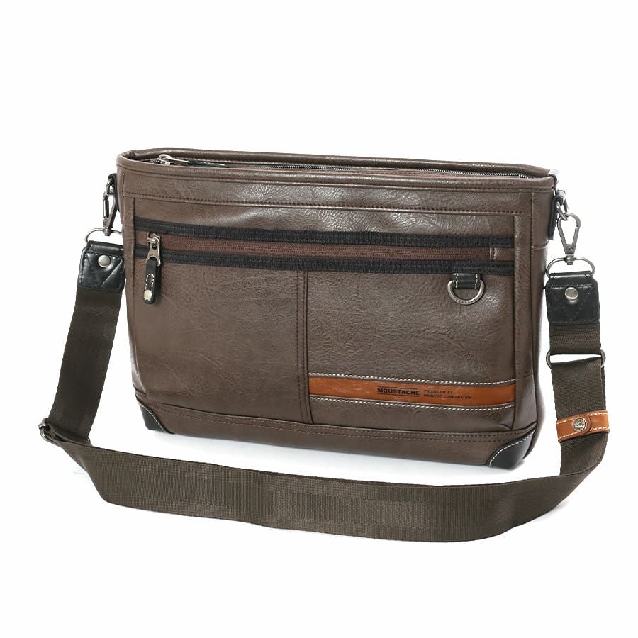 公式】 MOUSTACHE ショルダーバッグ 合皮 JTZ-4156 ハーヴェスト