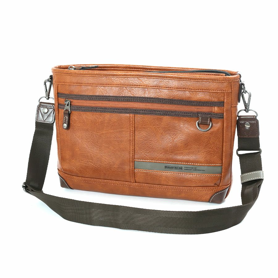 公式】 MOUSTACHE ショルダーバッグ 合皮 JTZ-4156 ハーヴェスト