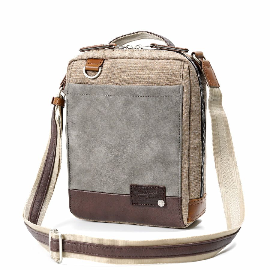 公式】 MOUSTACHE ラウンドショルダー ヌバック調合皮×合皮