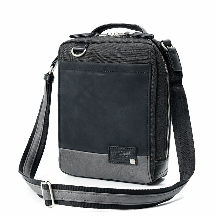 公式】 MOUSTACHE ラウンドショルダー ヌバック調合皮×合皮