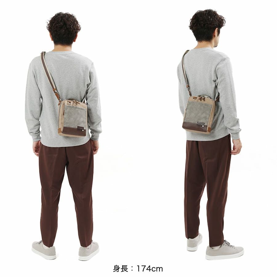 MOUSTACHE ラウンドショルダー ヌバック調合皮×合皮×ポリエステル JOH-4275