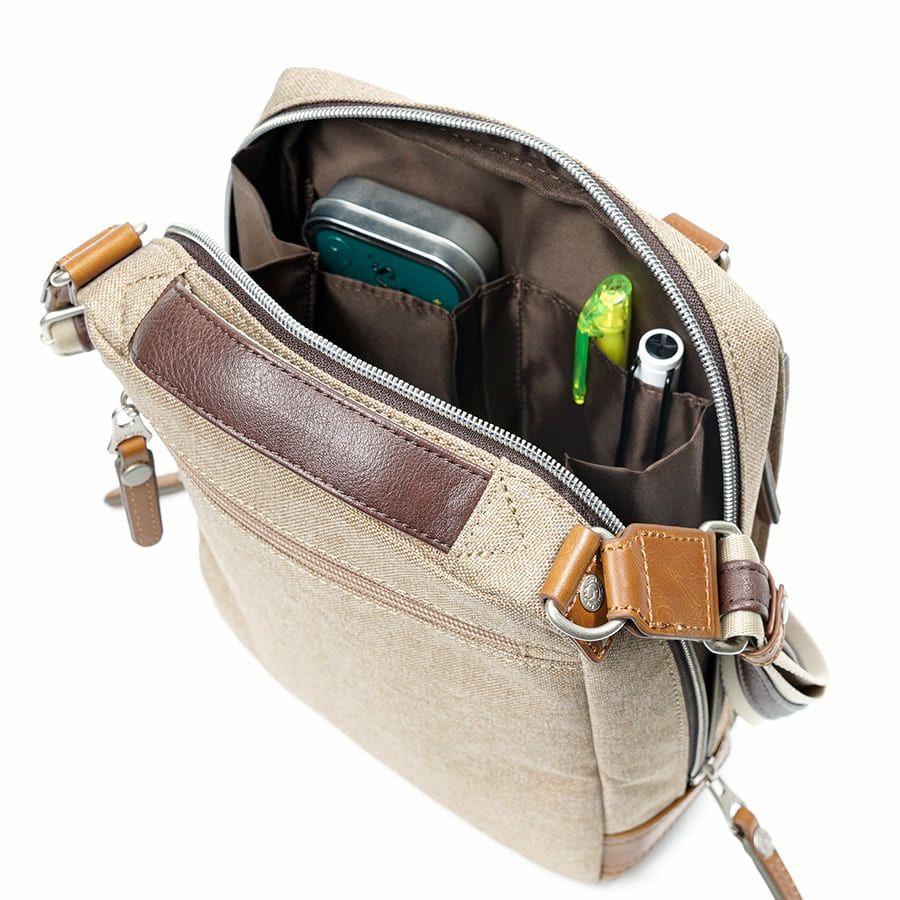 MOUSTACHE ラウンドショルダー ヌバック調合皮×合皮×ポリエステル JOH-4275