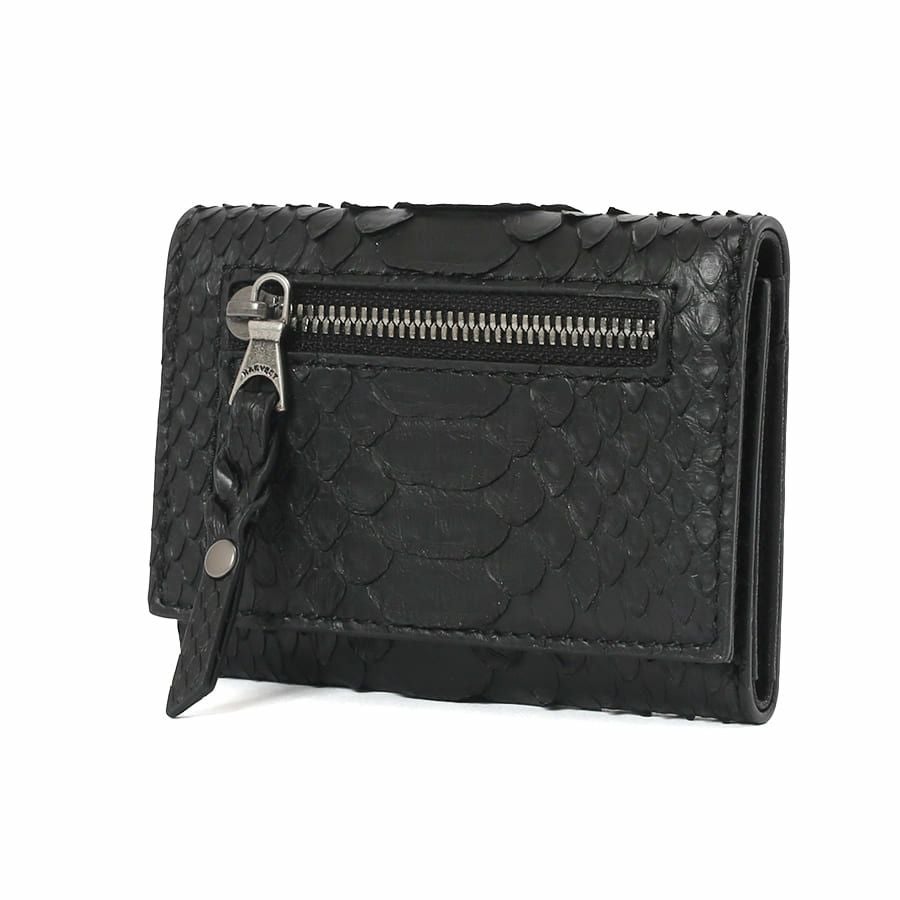 DOUBLES 三つ折り財布 マットパイソン革×イタリアン牛革 KSK-7050