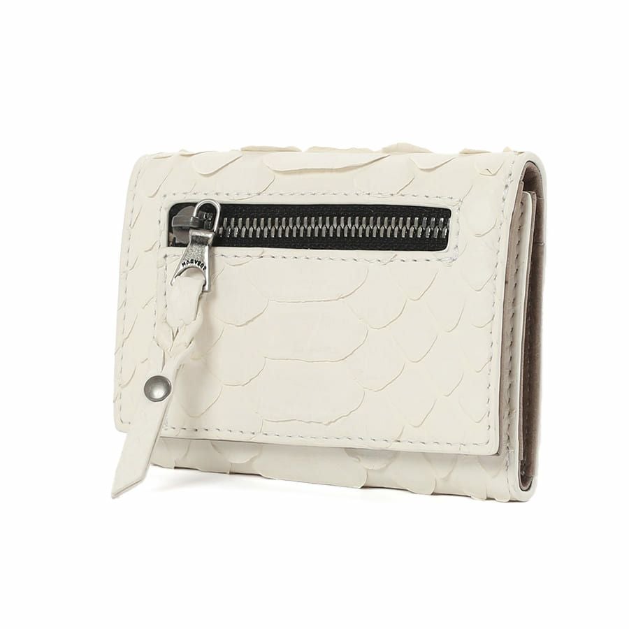 DOUBLES 三つ折り財布 マットパイソン革×イタリアン牛革 KSK-7050