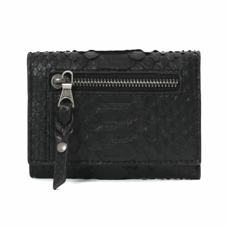 DOUBLES 三つ折り財布 マットパイソン革×イタリアン牛革 KSK-7050