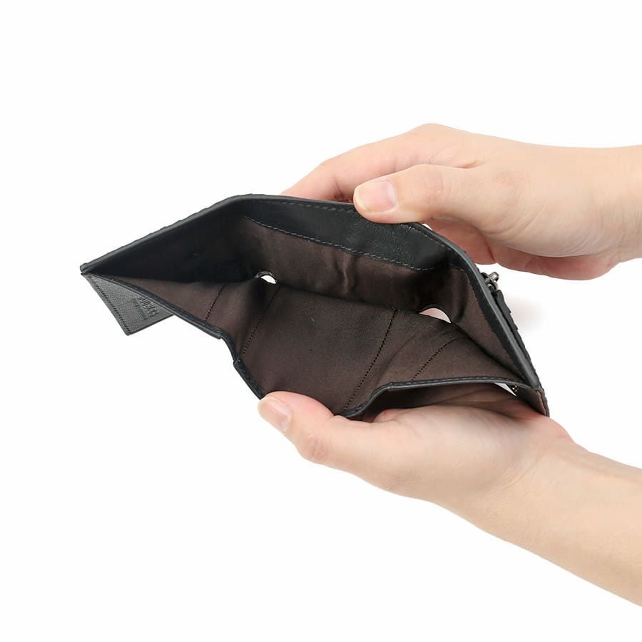 DOUBLES 三つ折り財布 マットパイソン革×イタリアン牛革 KSK-7050