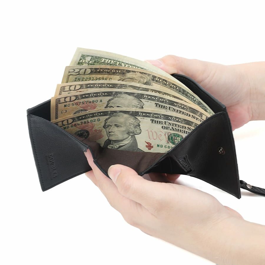 DOUBLES 三つ折り財布 マットパイソン革×イタリアン牛革 KSK-7050