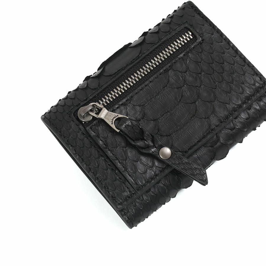 DOUBLES 三つ折り財布 マットパイソン革×イタリアン牛革 KSK-7050