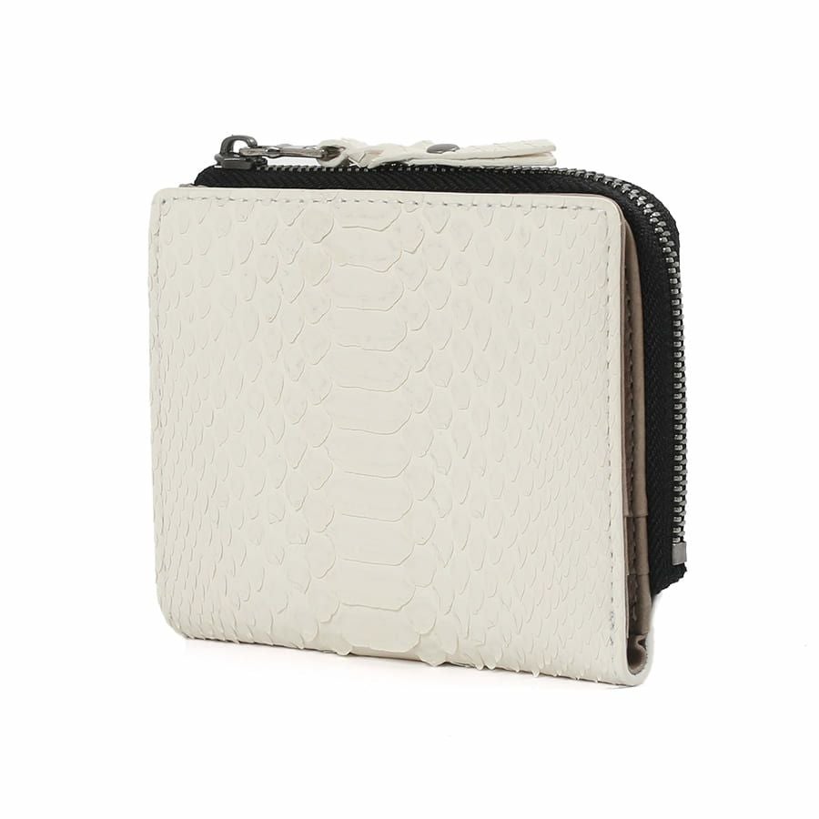 公式】 DOUBLES L字ファスナー二つ折り財布 マットパイソン革