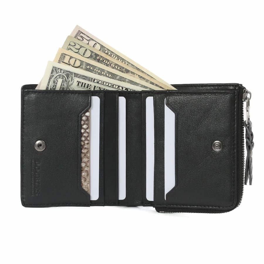 DOUBLES L字ファスナー二つ折り財布 マットパイソン革×イタリアン牛革 KSK-7051