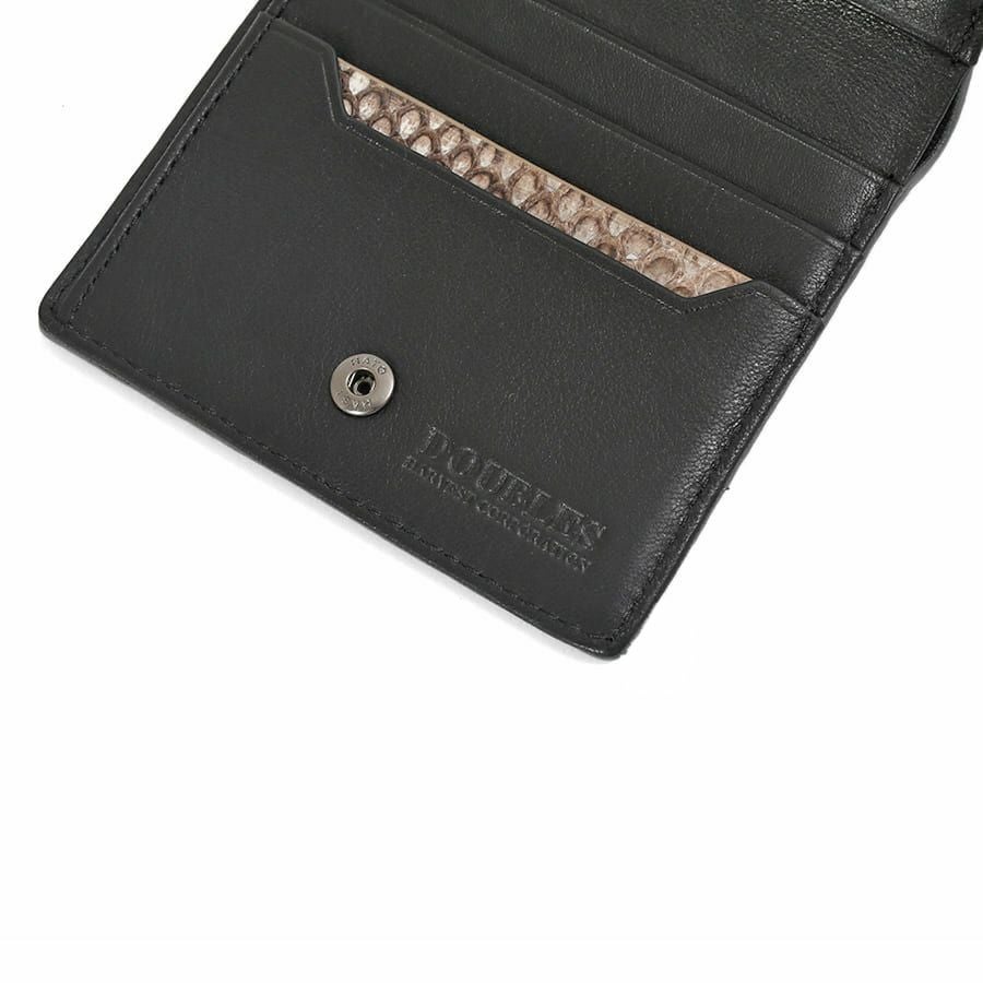 DOUBLES L字ファスナー二つ折り財布 マットパイソン革×イタリアン牛革 KSK-7051