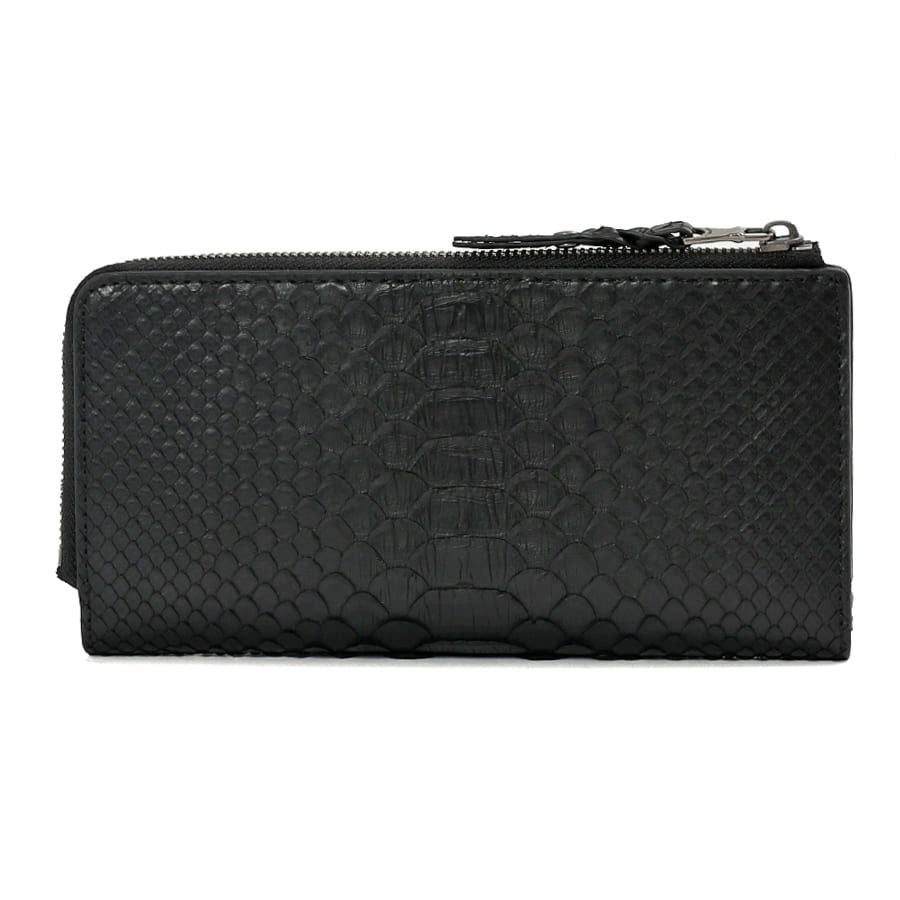 DOUBLES L字ファスナー長財布 マットパイソン革×イタリアン牛革 KSK-7053