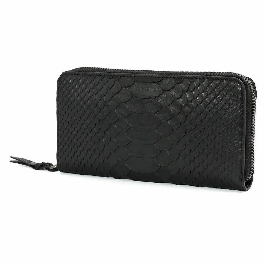 公式】 DOUBLES ラウンド長財布 マットパイソン革×イタリアン牛革 KSK