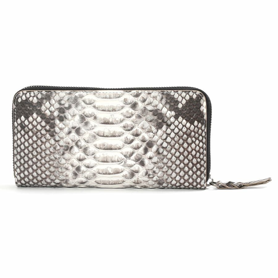 DOUBLES ラウンド長財布 マットパイソン革×イタリアン牛革 KSK-7054